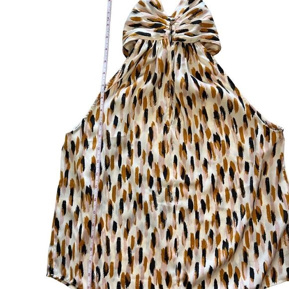 Banana Republic Yellow and White Sleeveless Mock Neck Blouse / XS - Picture 14 of 16